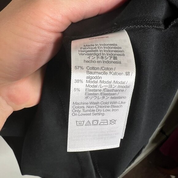 Madewell Womens Funnelneck Cropped Muscle Tee in Black Size L NO378 - Picture 3 of 6